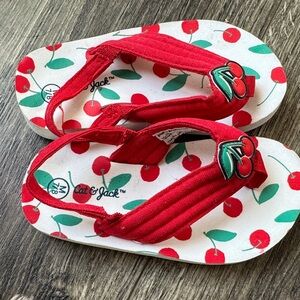 Cat & Jack Kids Red Cherry Flip Flops